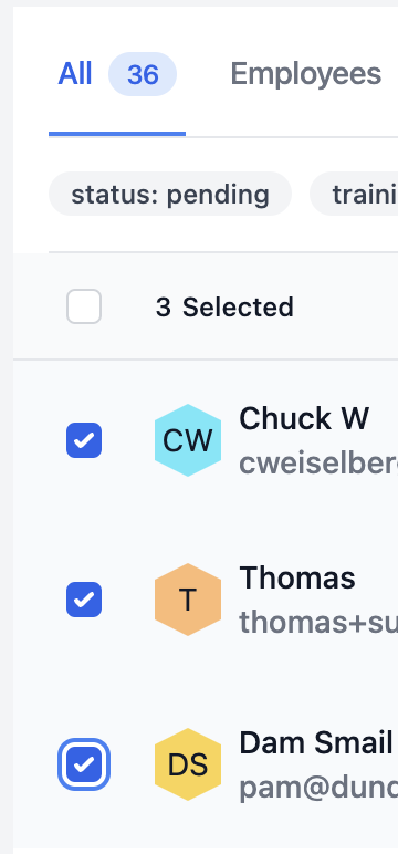 3 selected