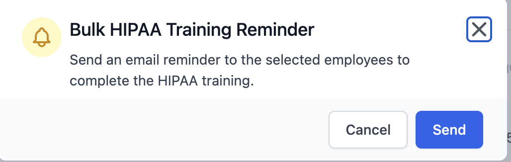 Bulk Training Reminder 