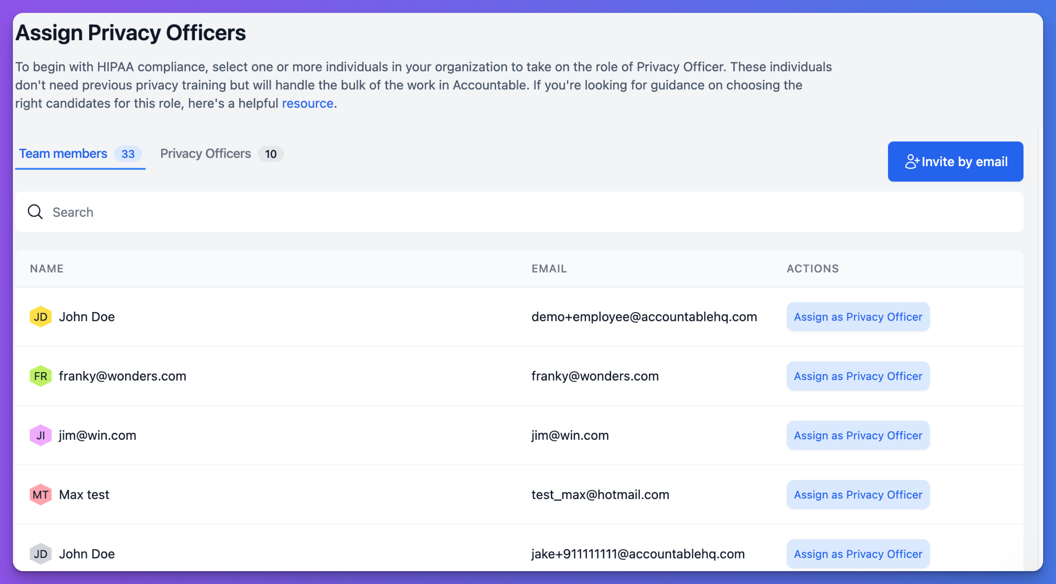 2nd assign screen